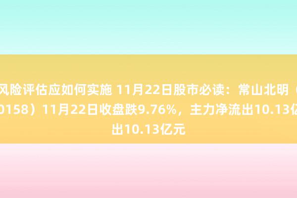 风险评估应如何实施 11月22日股市必读：常山北明（000158）11月22日收盘跌9.76%，主力净流出10.13亿元