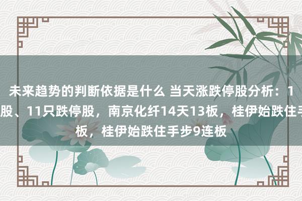 未来趋势的判断依据是什么 当天涨跌停股分析：142只涨停股、11只跌停股，南京化纤14天13板，桂伊始跌住手步9连板