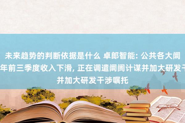 未来趋势的判断依据是什么 卓郎智能: 公共各大阛阓2024年前三季度收入下滑, 正在调遣阛阓计谋并加大研发干涉嘱托