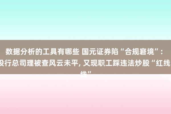 数据分析的工具有哪些 国元证券陷“合规窘境”: 投行总司理被查风云未平, 又现职工踩违法炒股“红线”