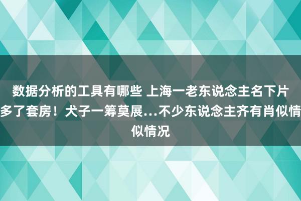 数据分析的工具有哪些 上海一老东说念主名下片刻多了套房！犬子一筹莫展…不少东说念主齐有肖似情况