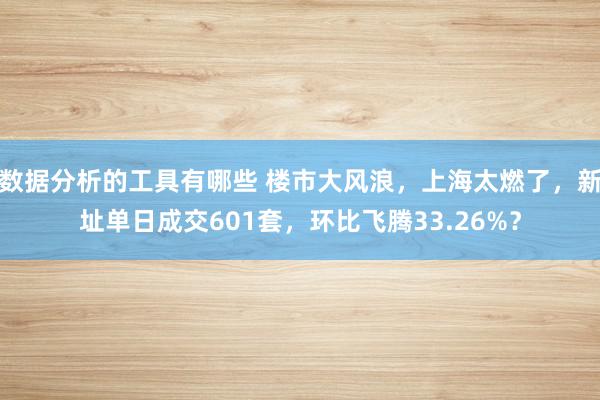 数据分析的工具有哪些 楼市大风浪，上海太燃了，新址单日成交601套，环比飞腾33.26%？